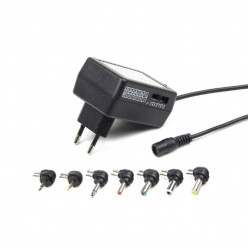 AC-DC adapter  Gembird EG-MC-009, 24 W, Universal AC powered DC adapter with manual voltage selection,  7 DC power connectors